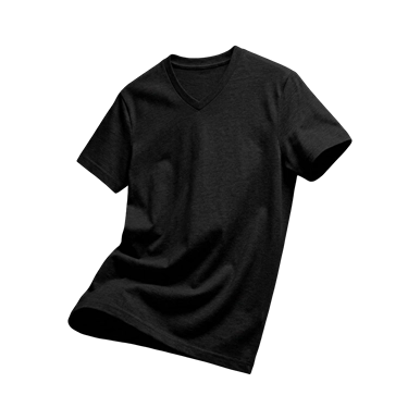 T-SHIRT COL V HOMME – JHK – TSUAPICO — couleur Noir